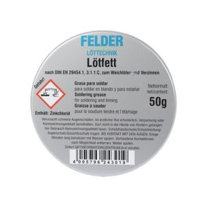 روغن لحیم آلمانی LOTFETT FELDER بزرگ 50 گرمی طوسی