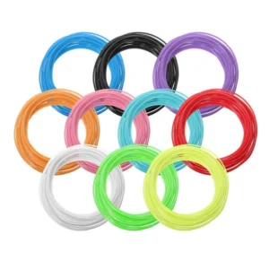پک 10 رنگی فیلامنت 5 متری پرینتر 3 بعدی PLA قطر 1.75mm